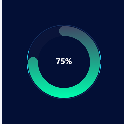 Echarts圆角圆环示例
