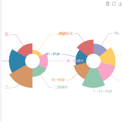 Echarts2020节后在线教育用户分布情况示例