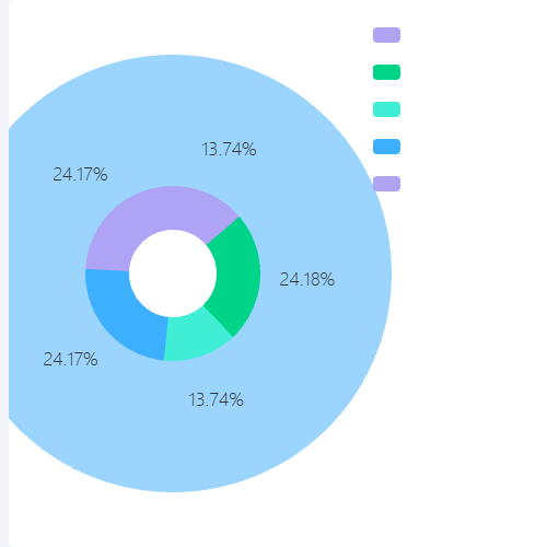 Echarts饼图 外圈圆示例