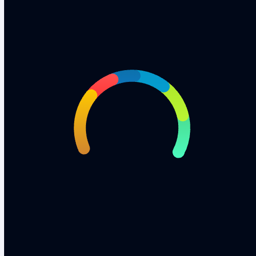 Echarts半圆形圆角示例