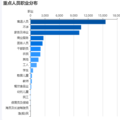 Echarts重点人员职业分布示例